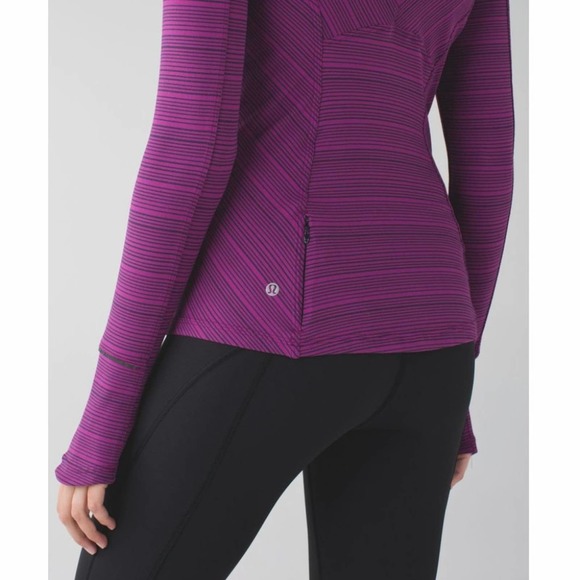 Lululemon Kanto Catch Me Long Sleeve in Kanto Stripe Regal Plum Naval Blue - Picture 7 of 12